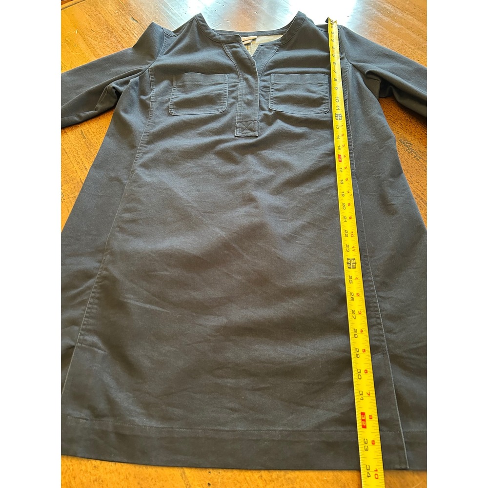 J. Jill Long Sleeve Tunic Dress Navy Blue Knee Length Stretch Utility Pockets LP - Picture 4 of 12